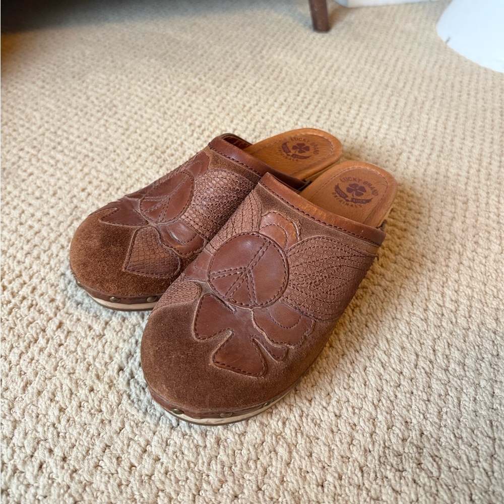 Lucky Brand Brown Mules